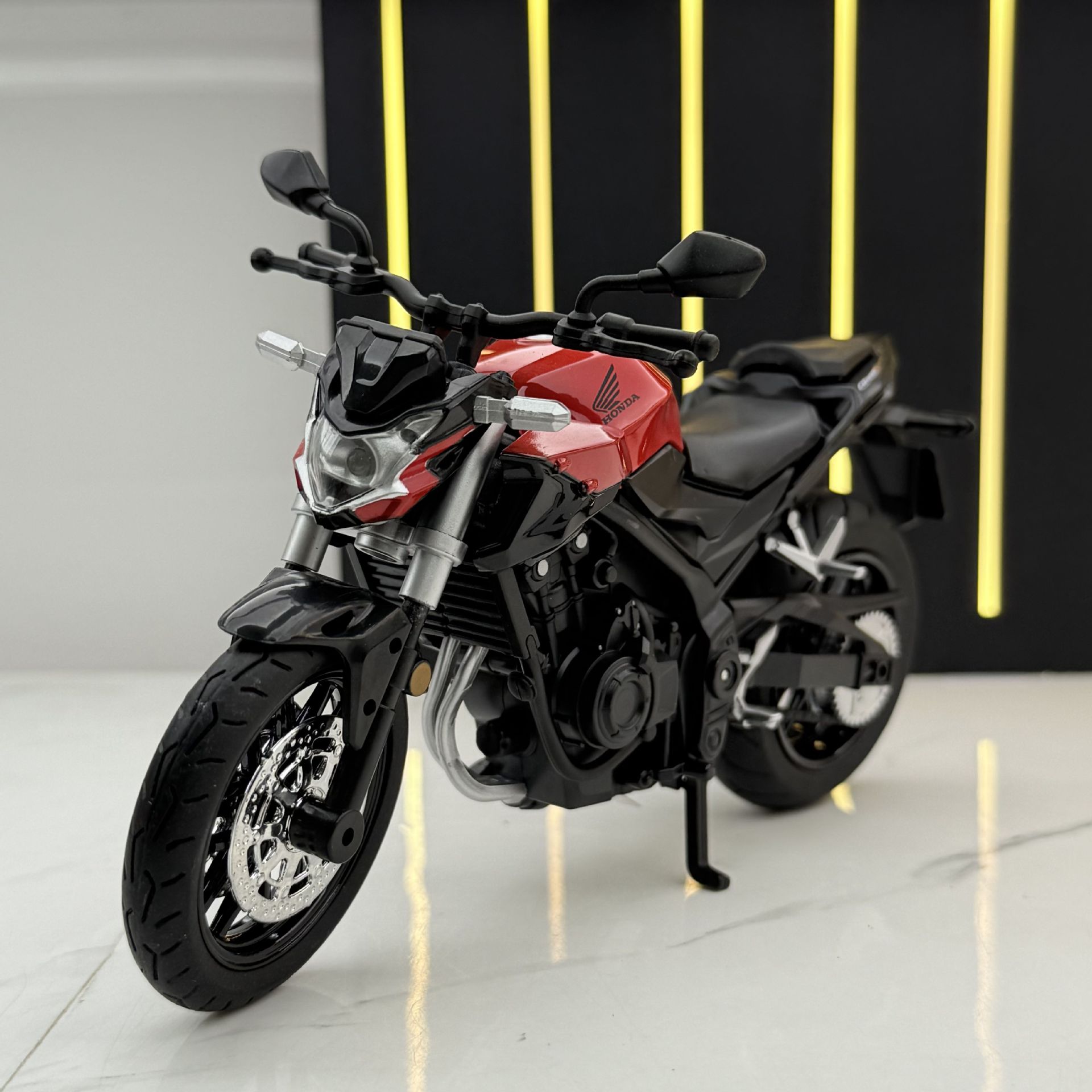 华一合金车模1:12本田cbf400摩托车声光儿童玩具模型摆件