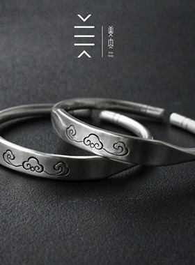 姜央原创宝宝纯银手镯