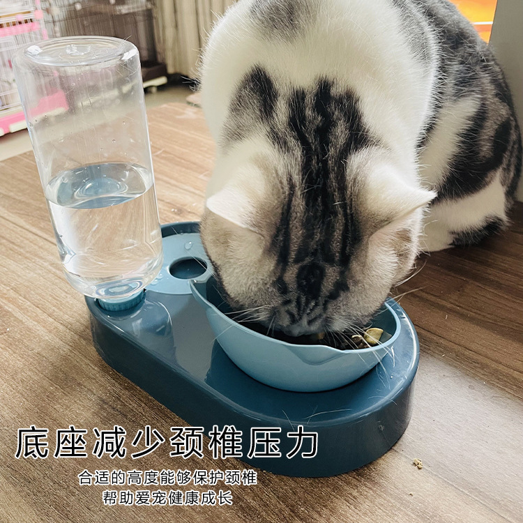 猫碗狗碗狗盆自动饮水器防打翻护颈宠物碗泰迪小型犬双碗猫咪食盆 宠物/宠物食品及用品 猫狗碗/慢食碗 原图主图