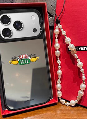 C家联名老友记天平咖啡适用iphone17pro手机壳苹果16promax亚克力15pro镜面保护套14/13可爱卡通12男女情侣