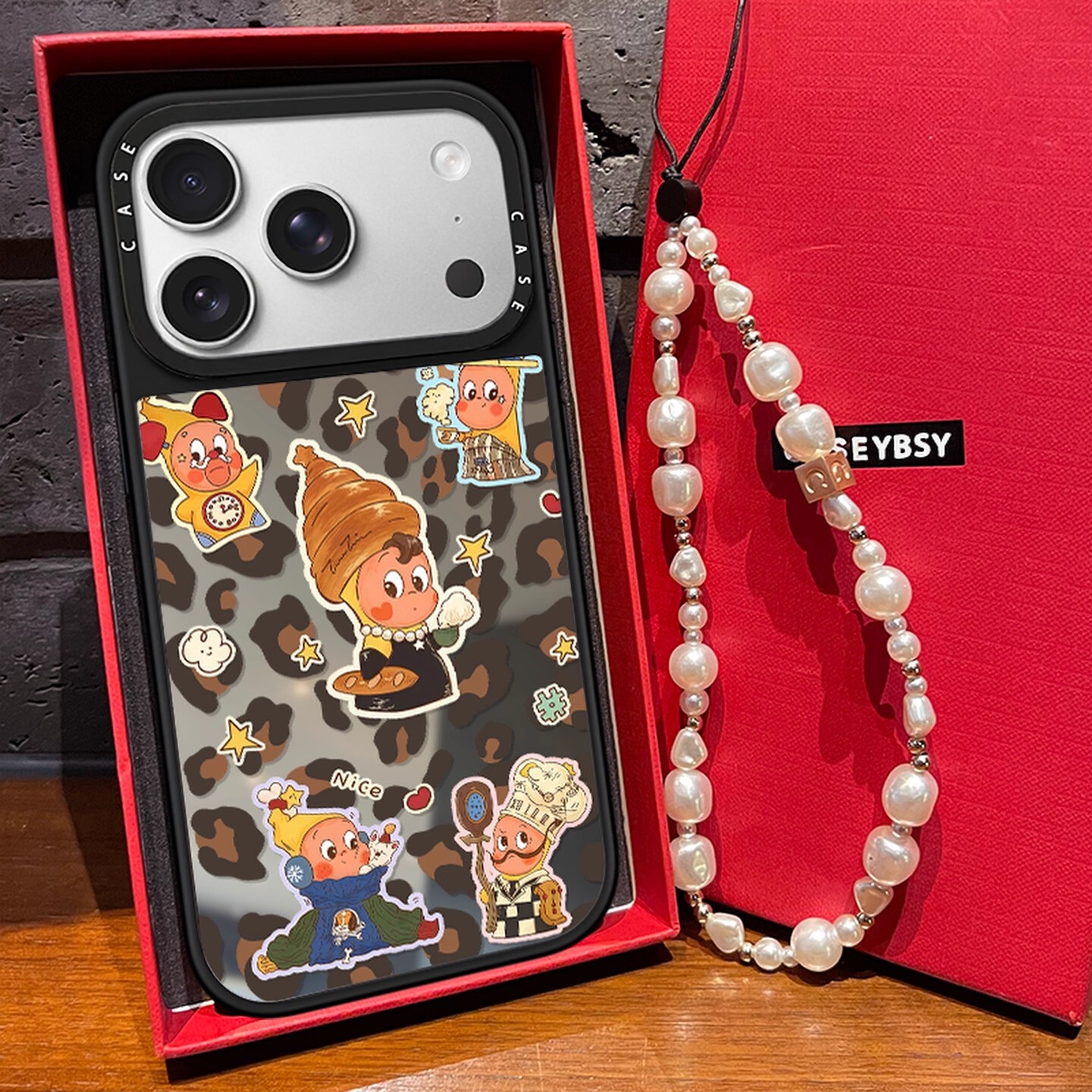 CASE联名豹纹星星人适用苹果17pro壳iphone16promax保护套15亚克力13/14pro可爱卡通12镜面磁吸15plus女