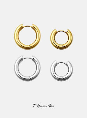 男女通用素圈耳环睡觉免摘耳扣简约养耳洞耳扣耳钉日常百搭秋冬潮