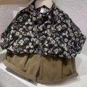 2026透气新款 套装 儿童男童韩版 男童夏款 短裤 短袖 夏季 两件套 花衬衫