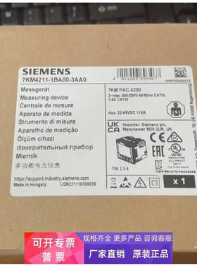 7KM4211-1BA00-3AA0西门子PAC4200电力仪表模块7KM42111BA003AA0