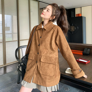 春装鹿皮绒咖啡外套 2B149-2429-P135-K188图片