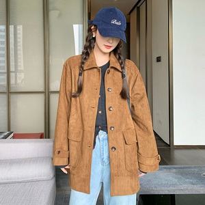 春装鹿皮绒咖啡外套 2B149-2429-P135-K188图片