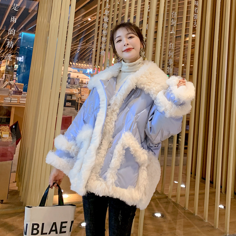【现货】2021拼接羊羔毛亮面棉衣女棉服255-9116-P175控258,女装棉衣/棉服,浙宝288（原255）