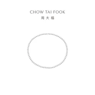 周大福银珍珠项链复古港风