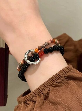 新中式双层串珠手链女款小众设计