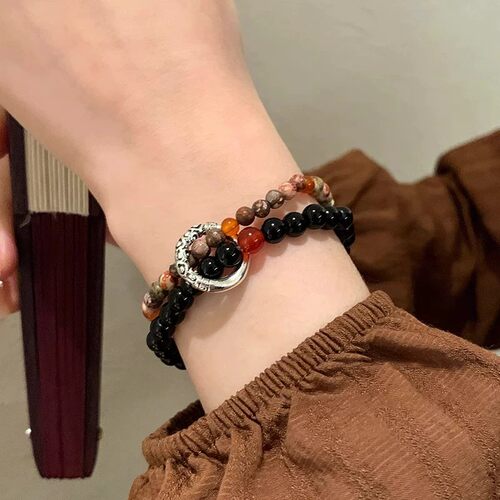 新中式双层串珠手链女款小众设计