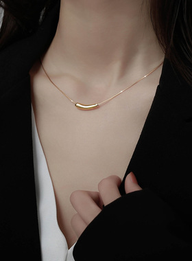 S925纯银简约设计锁骨链