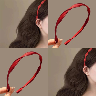 韩系螺旋细边发箍高级感压发洗脸头箍女2025新款简约外出发卡头饰