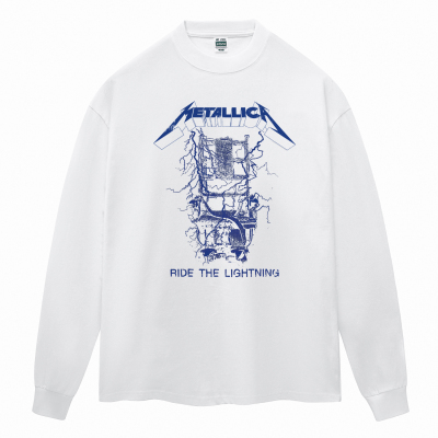 Metallica闪电重磅长袖T恤