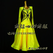 摩登舞裙新款 连衣裙华尔兹表演服国标舞大摆比赛裙高档交谊舞演出