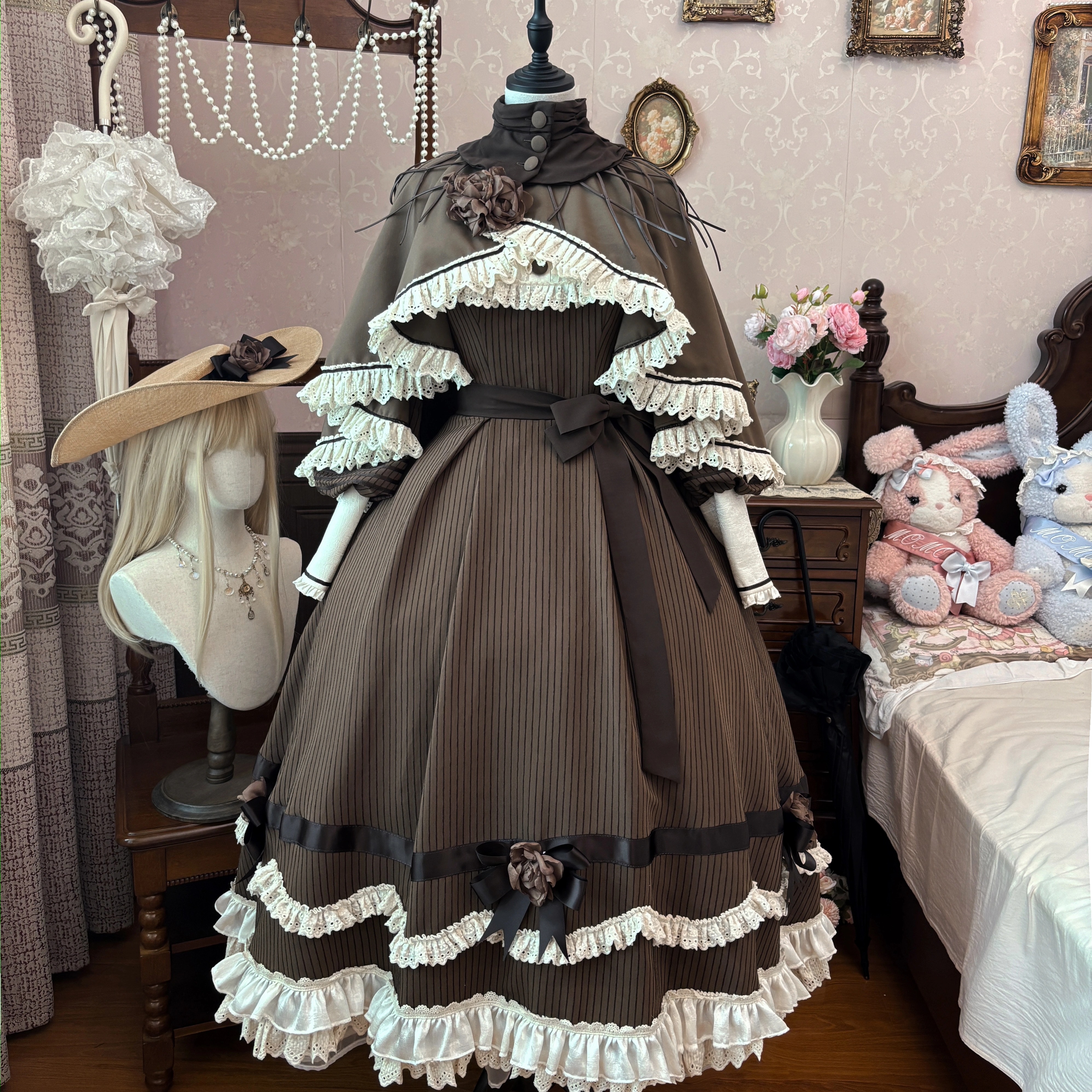 【尾款】伦敦晚信 暮雨手作 原创设计 lolita洋装cla斗篷 英伦