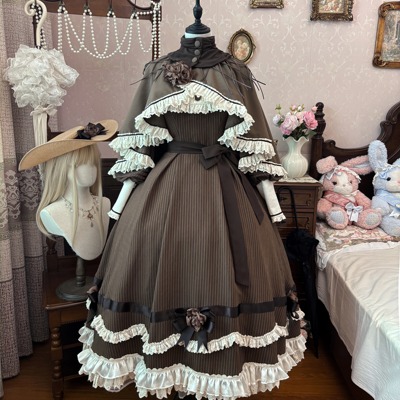 【尾款】伦敦晚信 暮雨手作 原创设计 lolita洋装cla斗篷 英伦