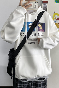 @港风 秋季卡通连帽卫衣男士外套帽衫夹克几物W514-P40控58图片