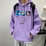 @港风秋季卡通连帽卫衣男士外套帽衫夹克几物W514-P40控58，男装卫衣，星座216(原A116)