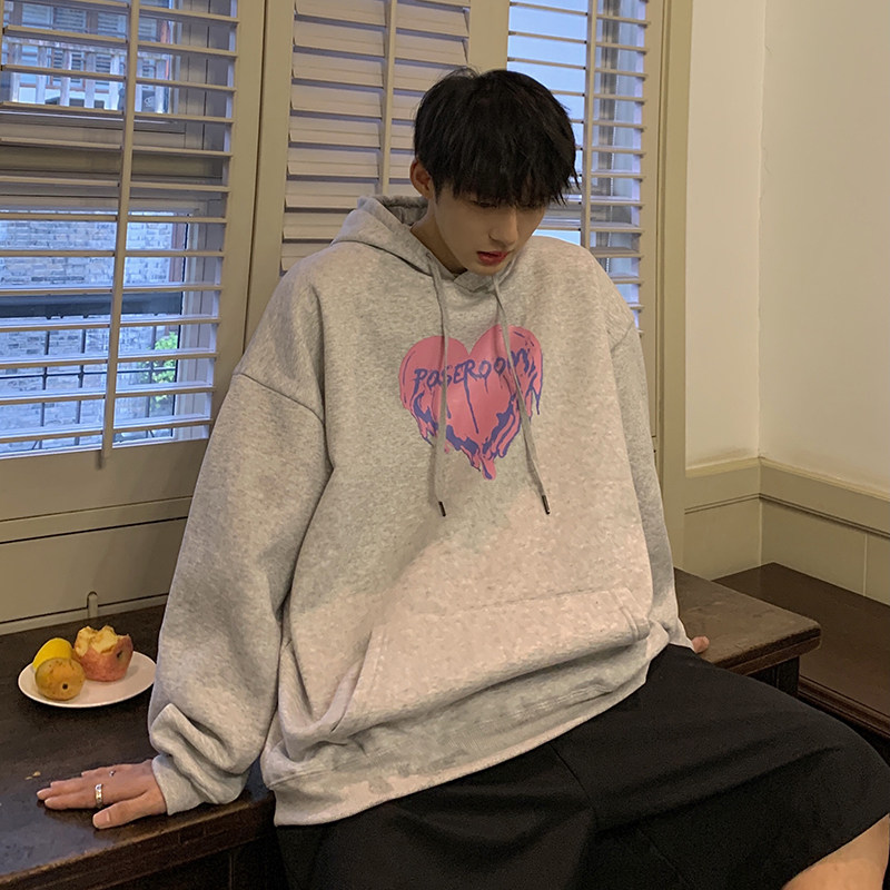 @港风爱心连帽卫衣东东秋冬季男外套情侣装打底衫W3004-P45控68,男装卫衣,星座216(原A116)
