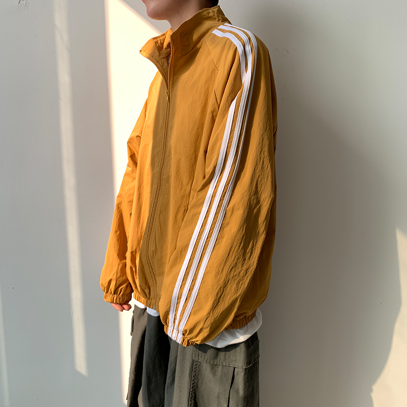 @港风秋装男立领外套韩版ins宽松条纹夹克JK27-P60-控79，男装夹克，星座216(原A116)