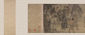 刘履中田畯醉归图北宋国画卷轴