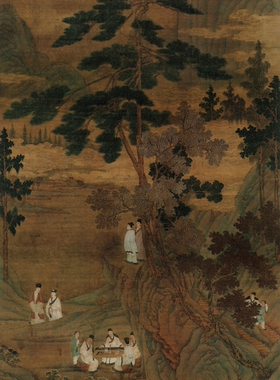 周臣香山九老图明国画挂轴高清
