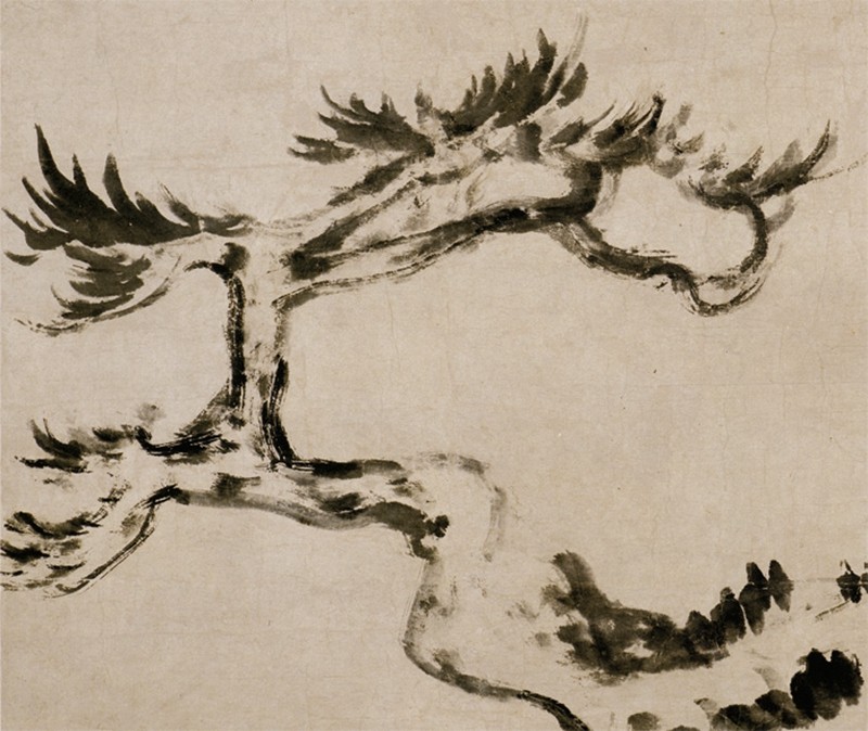 清朱耷(八大山人)双鹿图高清微喷原大复制品装裱临摹画稿国画