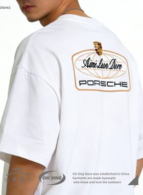 Porsche短袖993简约字母T恤