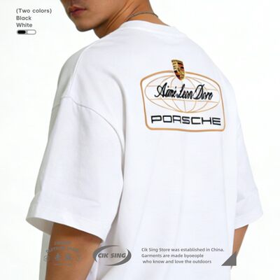 Porsche短袖993简约字母T恤