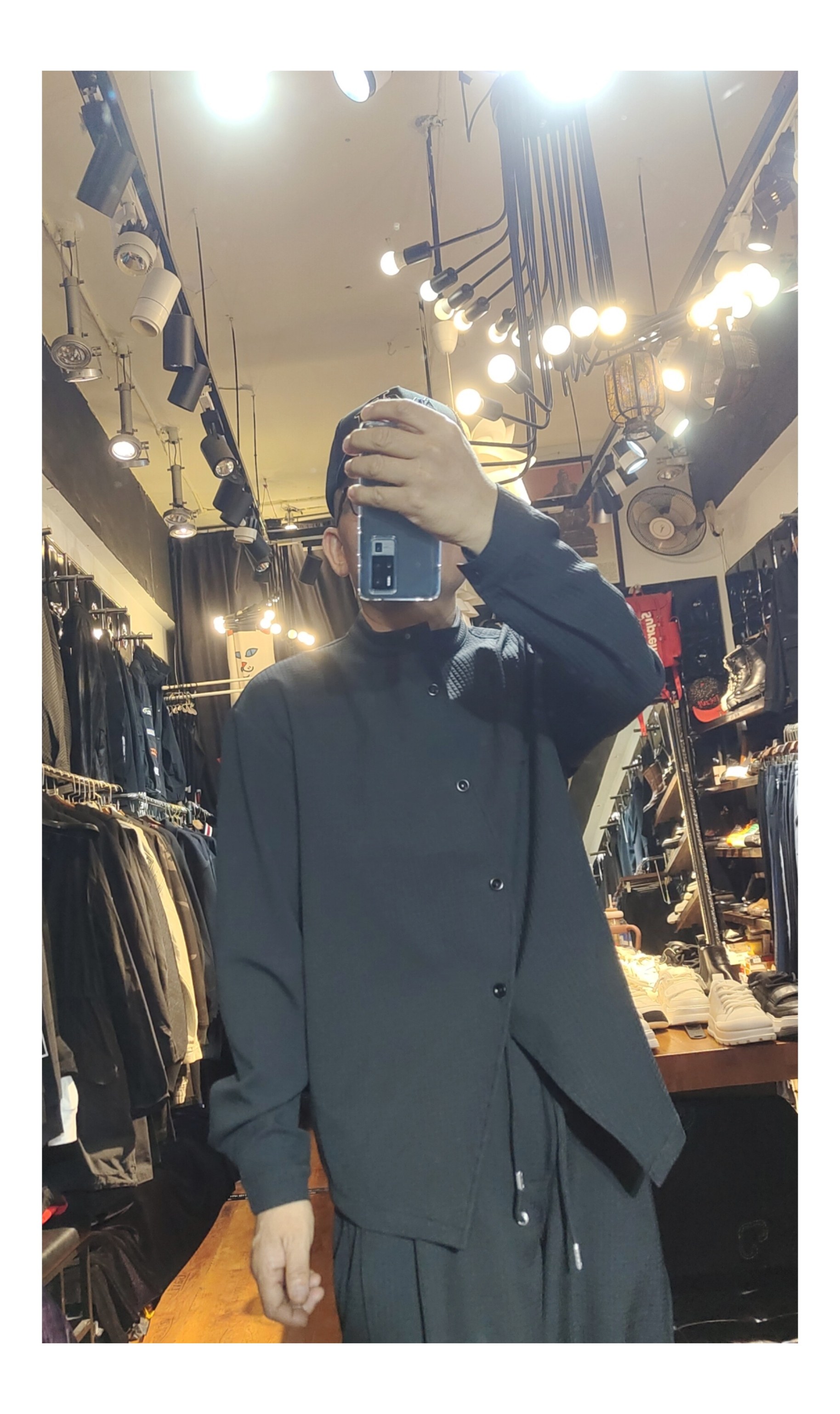 【亲肤透气舒适】高端立领纯色衬衫男 春款宽松斜门襟长袖外套潮
