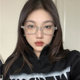 欧美素颜透明半框小脸防蓝光学生配近视高度数眼镜女潮韩版 纯欲风
