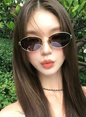 老钱风椭圆猫眼显瘦防UVB太阳镜