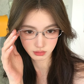 金属小脸框猫眼素颜眼镜女大方圆脸显瘦防蓝光学生可配近视高度数