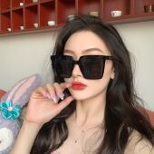超大框方形大圆脸素颜偏光墨镜ins网红2026春韩版 女显脸瘦太阳镜