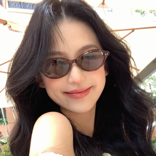 2026春夏豹纹小框猫眼书呆子墨镜女欧美高级感辣妹遮阳街拍太阳镜