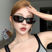 2025新款 黑色方形偏光墨镜女方圆脸显瘦开车驾驶钓鱼欧美风太阳镜