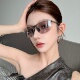 复古超轻户外运动风墨镜女大框方形圆脸显瘦高级感太阳眼镜透灰色