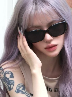 复古欧美辣妹风豹纹猫眼显瘦墨镜