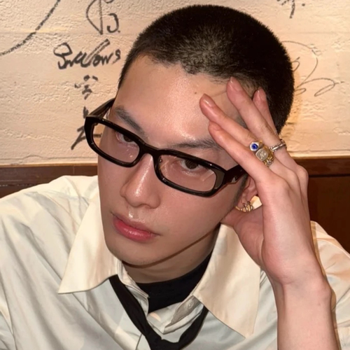 日系复古男士素颜小黑框近视眼镜