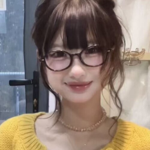 日系宅女复古辣妹小椭圆书呆子女