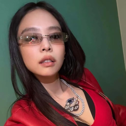 Jennie同款墨镜无框茶色金属女潮