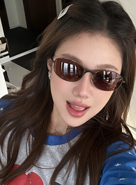 古铜茶猫眼显瘦方圆脸防UVB太阳