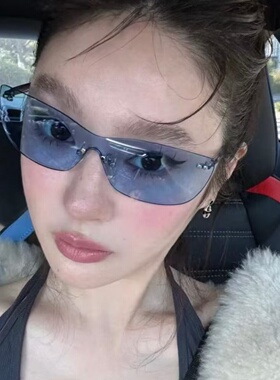 佳柚无框防风遮阳显瘦圆脸墨镜