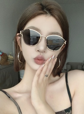 金属老钱风镂空腿高级感墨镜显瘦