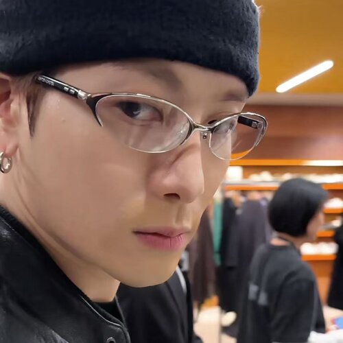 王嘉尔同款素颜猫眼GM半框眼镜男