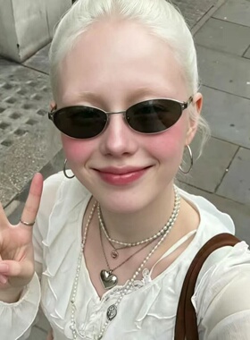 复古点钻猫眼GM防晒墨镜韩女