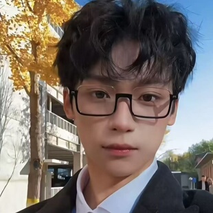 梓渝同款下半黑框方形素颜圆脸显瘦韩版潮男学生配近视度数眼镜女