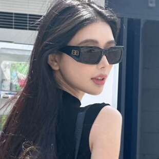 网红方圆同款黑色方形大框显瘦太阳眼镜女度假欧美辣妹高级感墨镜