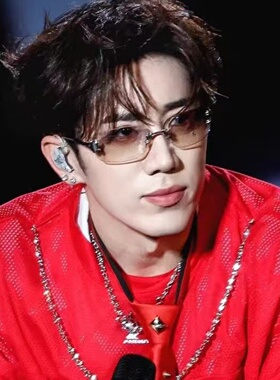 金属老钱风无边框方形潮男太阳镜