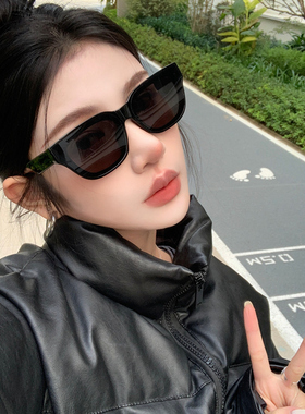 欧美风复古猫眼墨镜女方圆脸显瘦韩版潮网红防紫外线度假太阳眼镜